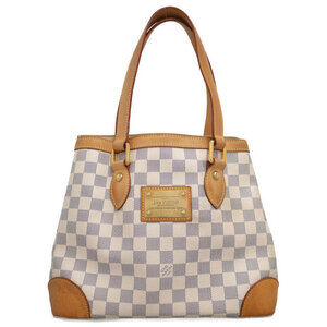 Louis Vuitton Damier Azur White Hampstead Tote Bag